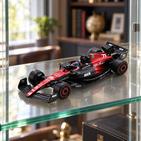 Spark Alfa Romeo F1 Team C43 Valtteri Bottas Model 1:64 – 2023 – illustrative photo (AI)