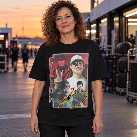 Yuki Tsunoda – tricou pentru fani Visa Cash App RB F1 Team – negru – fotografie ilustrativă (AI)