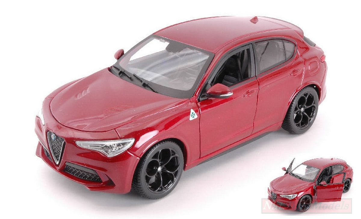 Machetă Alfa Romeo Stelvio Q4 Quadrifoglio 1:24 roșie