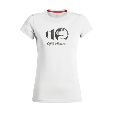 Tricou de damă Alfa Romeo METALLIC WHITE alb