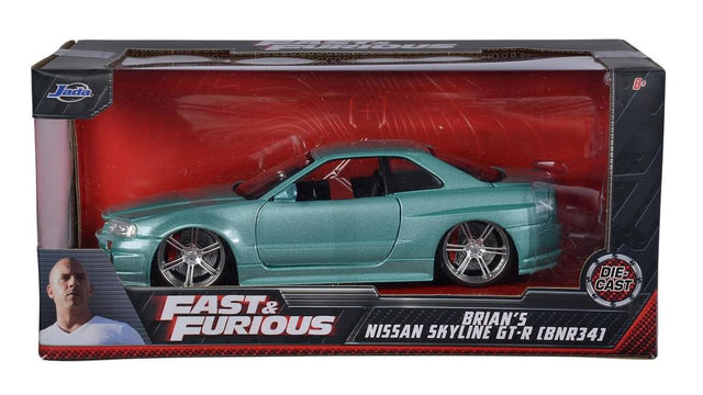 Machetă Fast & Furious Nissan Skyline GT-R34 – Brian's 2002 Grey