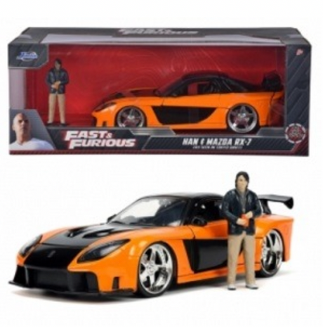 Fast & Furious Mazda RX-7 Tokyo Drift 1:24 model with figure