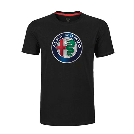 Tricou Alfa Romeo negru cu logo AR