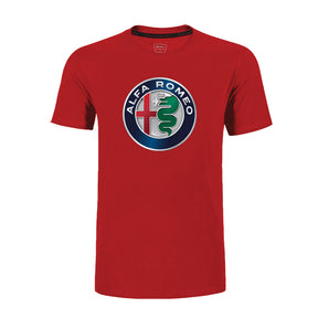 Tricou Alfa Romeo roșu cu logo AR