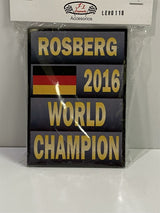 Pitboard N. Rosberg World Champion 2016