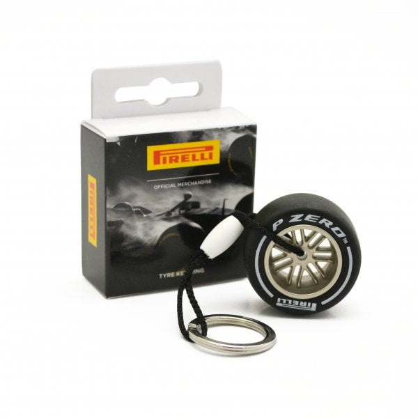 F1 Tech Pirelli TYRE 18 keyring white