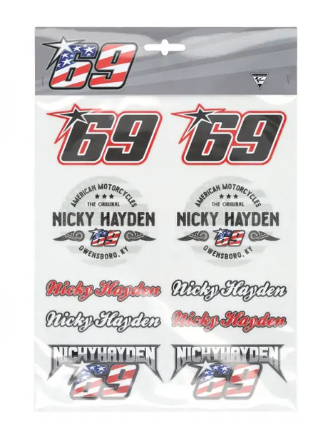 Set mare de autocolante Nicky Hayden 69
