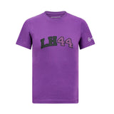 Tricou pentru copii Mercedes AMG Petronas F1 Lewis Hamilton violet – 164 CM