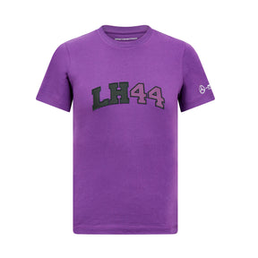 Tricou pentru copii Mercedes AMG Petronas F1 Lewis Hamilton violet – 164 CM