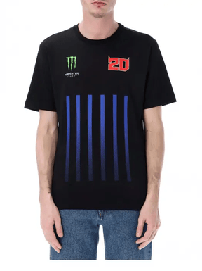 Tricou Fabio Quartararo Monster Energy Stripes negru