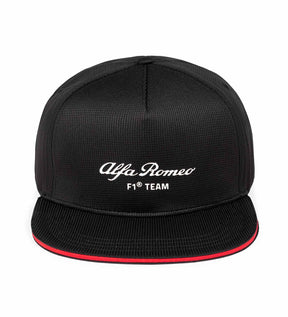 Șapcă de echipă Alfa Romeo F1 Team cu cozoroc drept, neagră