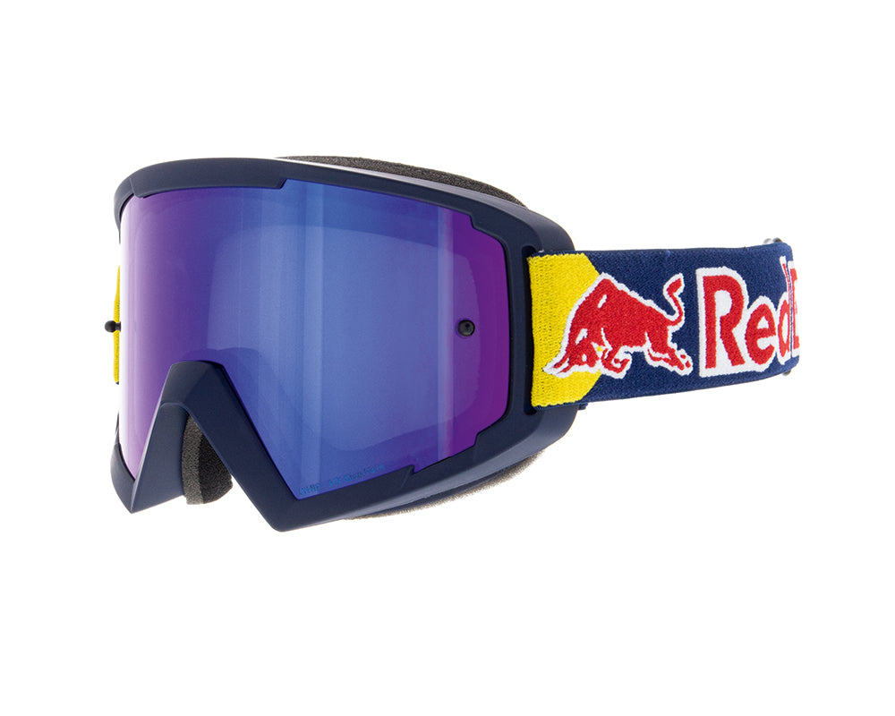 Red Bull Spect WHIP motocross goggles, navy blue with blue lens