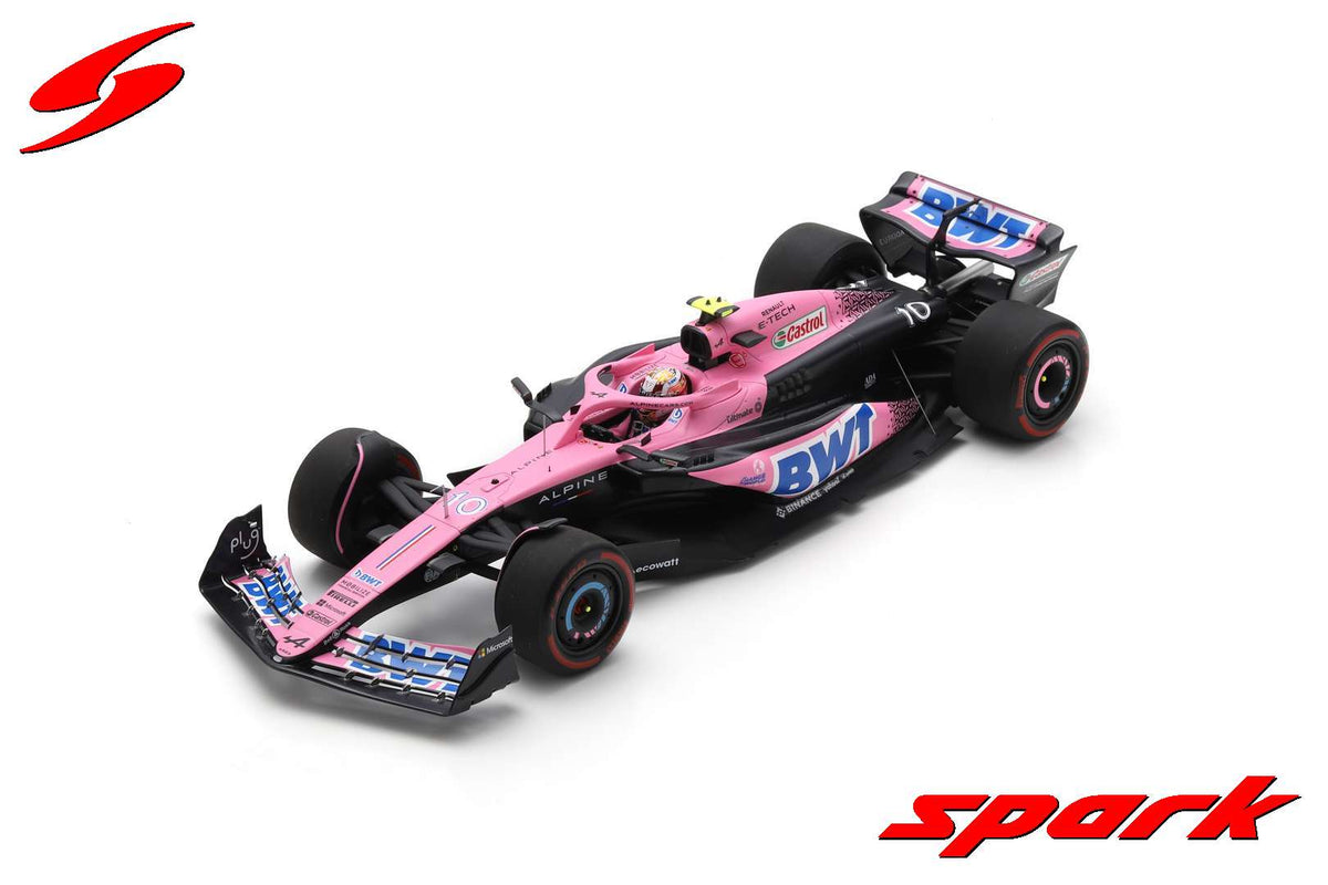 Machetă Spark BWT Alpine F1 Team A523 Pierre Gasly 1:18 Bahrain GP 2023