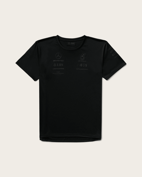 Tricou de echipă damă Mercedes AMG Petronas F1 AMG STEALTH negru