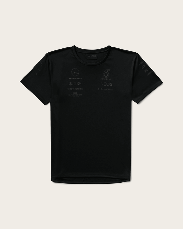 Tricou de echipă damă Mercedes AMG Petronas F1 AMG STEALTH negru