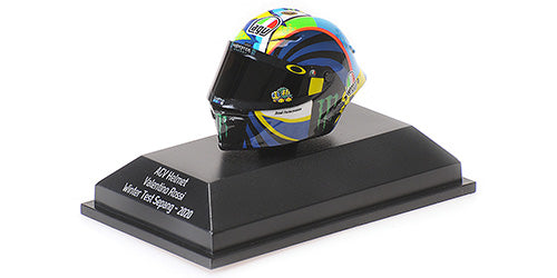 Machetă cască Minichamps Valentino Rossi MotoGP test Sepang 2020