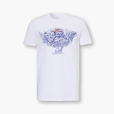 Tricou Red Bull Doodle Art alb
