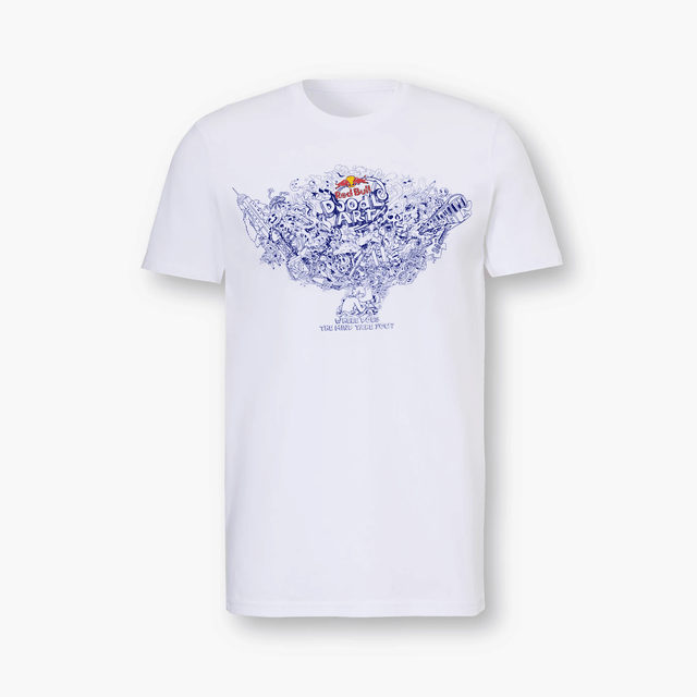 Tricou Red Bull Doodle Art alb