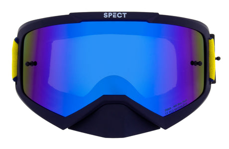 Ochelari de motocros Red Bull Spect EVAN bleumarin cu lentilă albastră