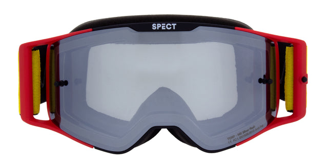 Ochelari de motocros Red Bull Spect TORP negru-roșii cu lentilă fumurie
