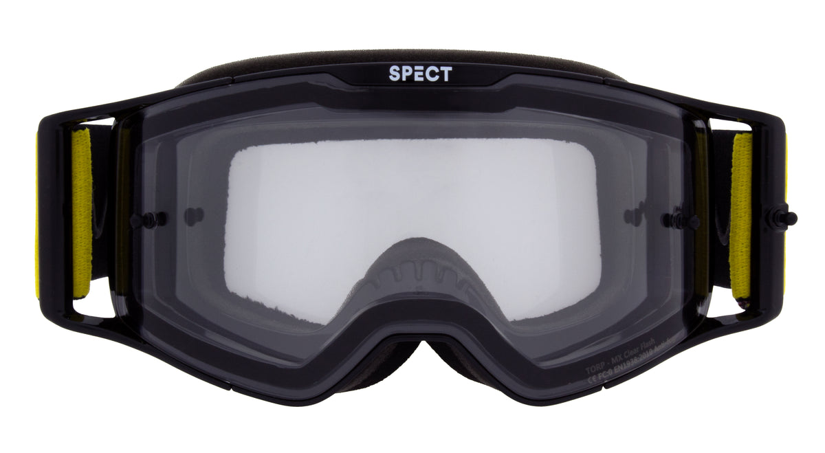 Ochelari de motocros Red Bull Spect TORP negri cu lentilă transparentă