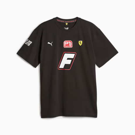 Tricou bărbătesc Ferrari Garage negru F1 Oversized