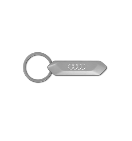 Breloc din oțel inoxidabil Audi cu logo – argintiu