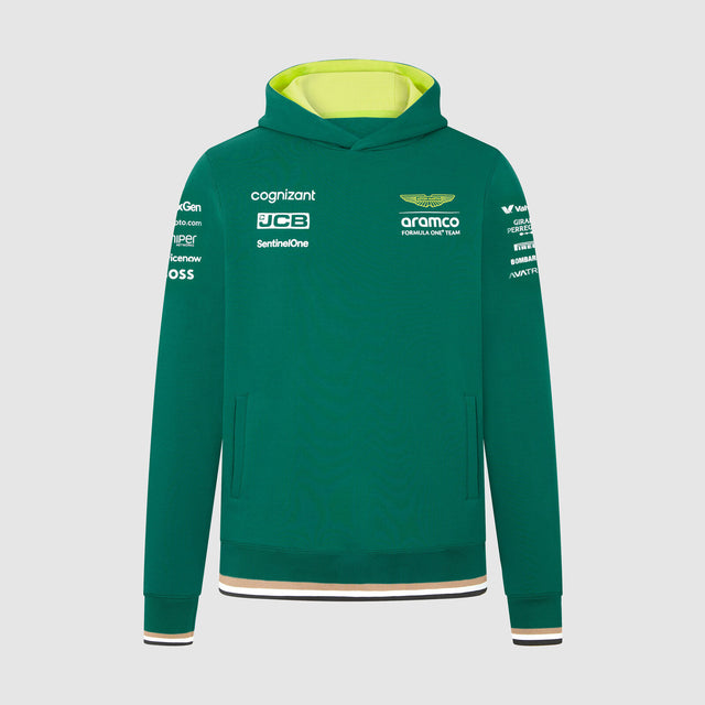 Hanorac de echipă cu glugă Aston Martin F1 Team verde