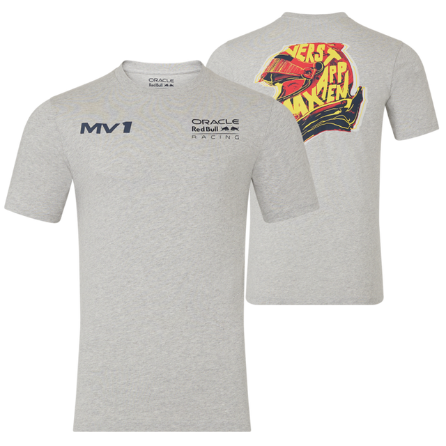 Tricou Max Verstappen – Red Bull Racing F1 HELMET gri