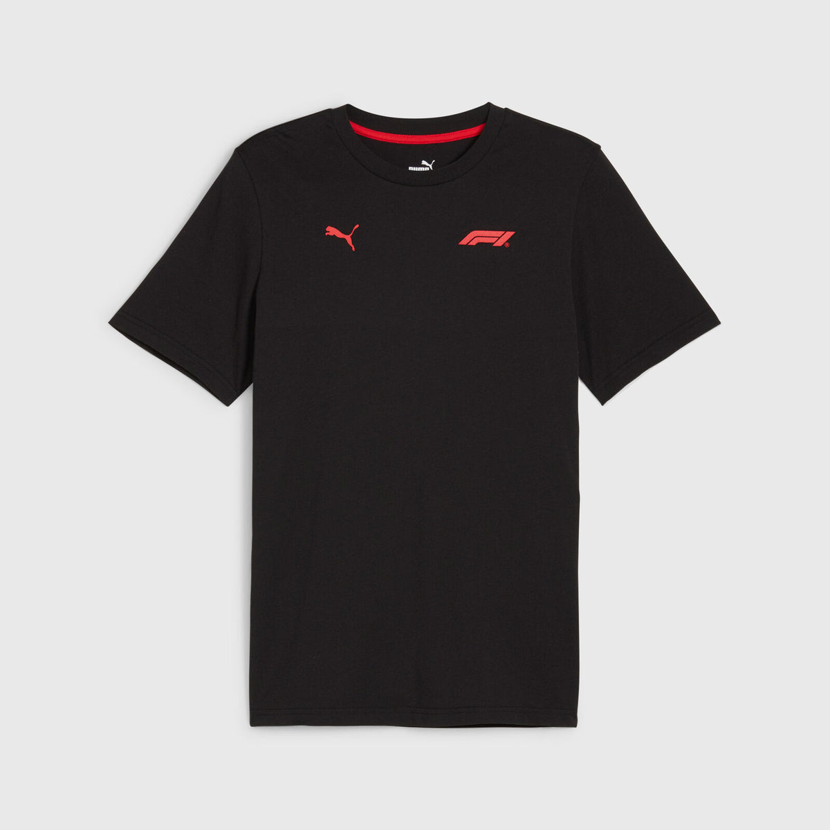 Tricou pentru fani Formula 1 negru cu logo mic Puma
