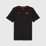 Tricou pentru fani Formula 1 negru cu logo mic Puma