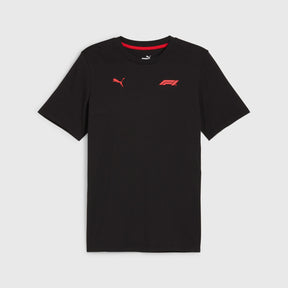 Tricou pentru fani Formula 1 negru cu logo mic Puma