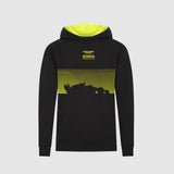 Hanorac pentru fani pentru copii Aston Martin F1 Team GRAPHIC negru - 152 CM