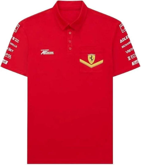 Ferrari Hypercar 499P team polo shirt Le Mans, red