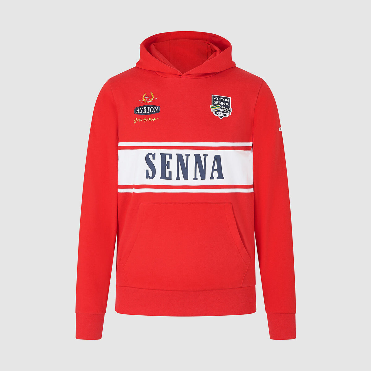 Hanorac Ayrton Senna Legend roșu cu glugă