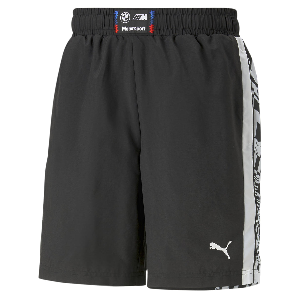 Pantaloni scurți sport bărbătești BMW negri cu logo
