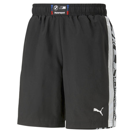 Pantaloni scurți sport bărbătești BMW negri cu logo