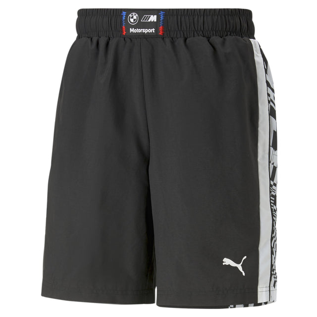 Pantaloni scurți sport bărbătești BMW negri cu logo