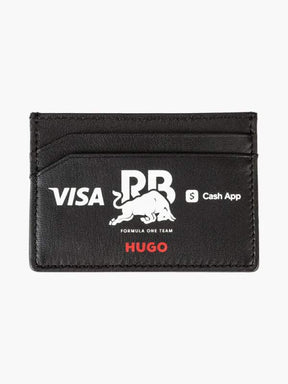 Port-card din piele HUGO – Visa Cash App RB negru