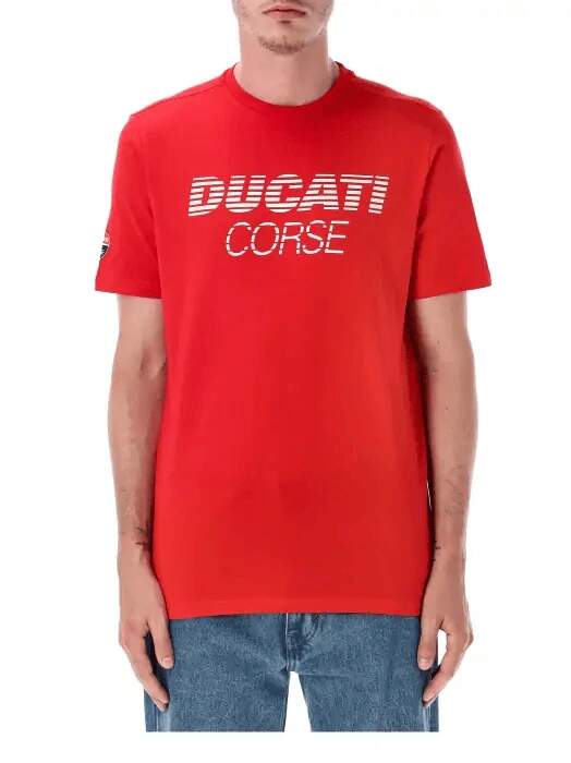 Tricou Ducati Corse cu inscripția Ducati roșu