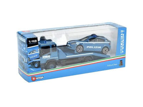 Alfa Romeo Giulietta Polizia model with transporter