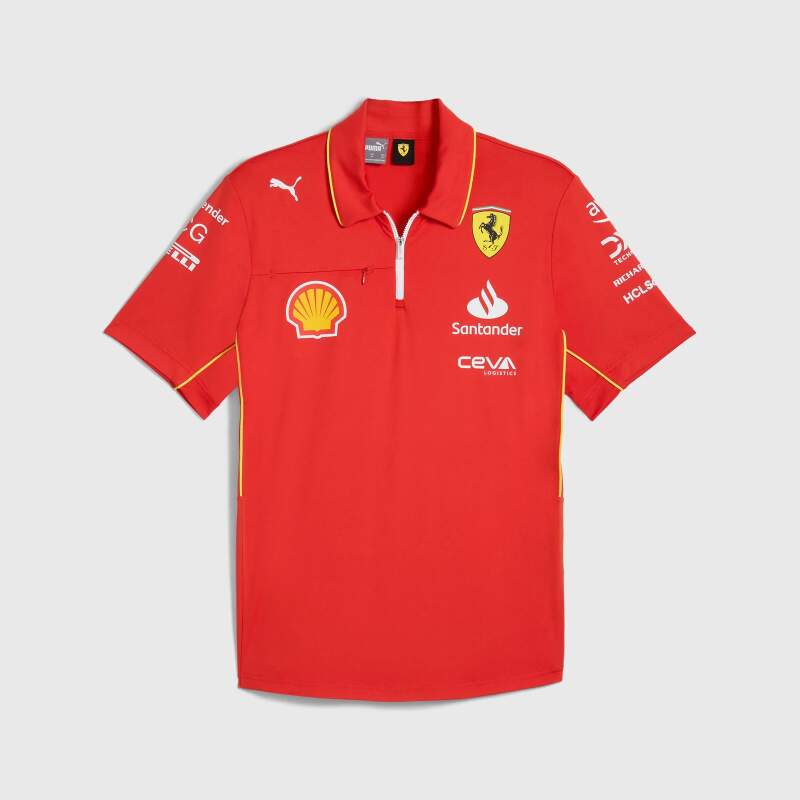 Tricou polo de echipă PRO Scuderia Ferrari F1 roșu