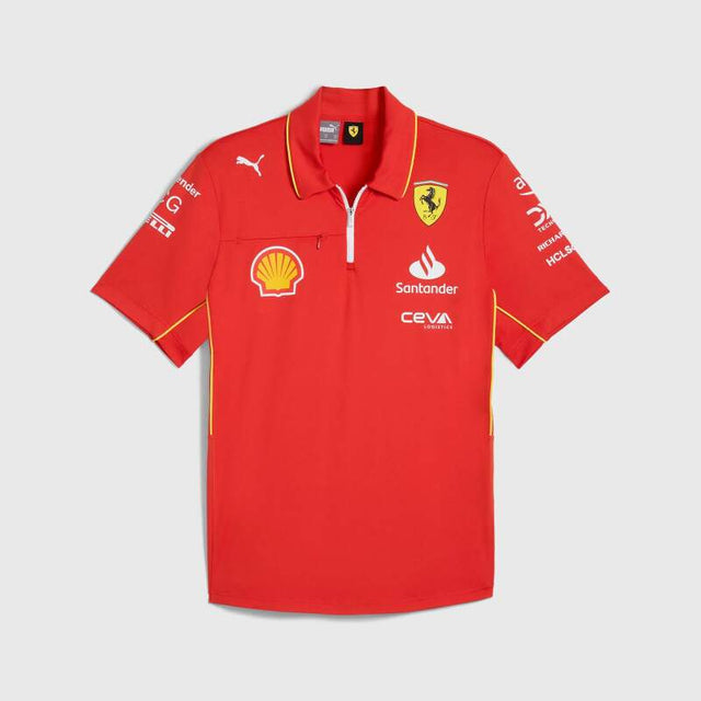 Tricou polo de echipă PRO Scuderia Ferrari F1 roșu