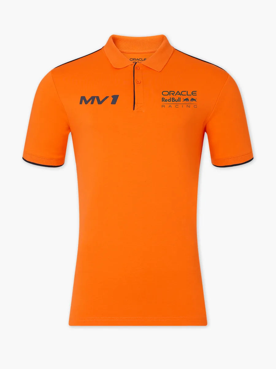 Tricou polo casual Max Verstappen MV1 portocaliu