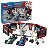Set LEGO Alpine/Mercedes – garaj Formula 1 – ediția City