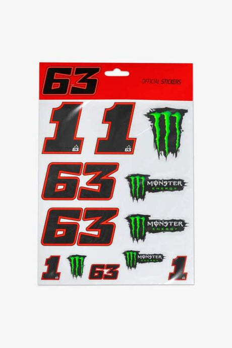 Francesco Bagnaia – large Monster Energy sticker pack