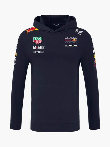 Hanorac de echipă cu glugă Oracle Red Bull Racing cu logo-urile sponsorilor