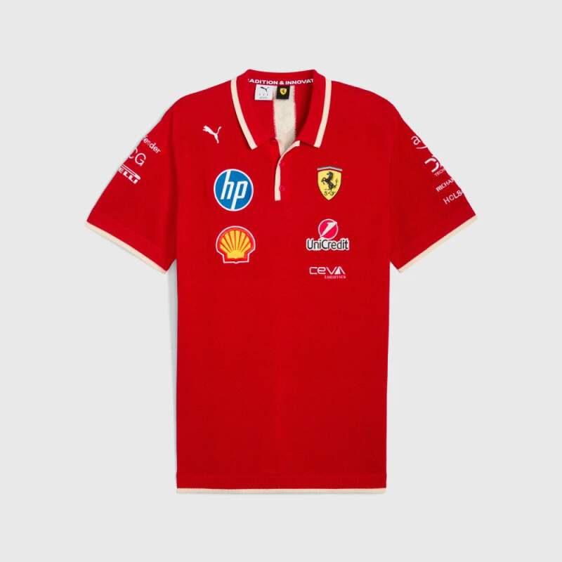 Tricou polo de echipă Scuderia Ferrari F1 2025 SE China