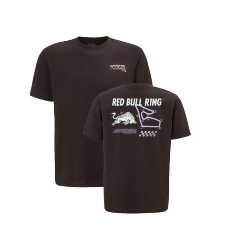 Tricou pentru fani Red Bull Ring CIRCUIT negru cu motiv RRI