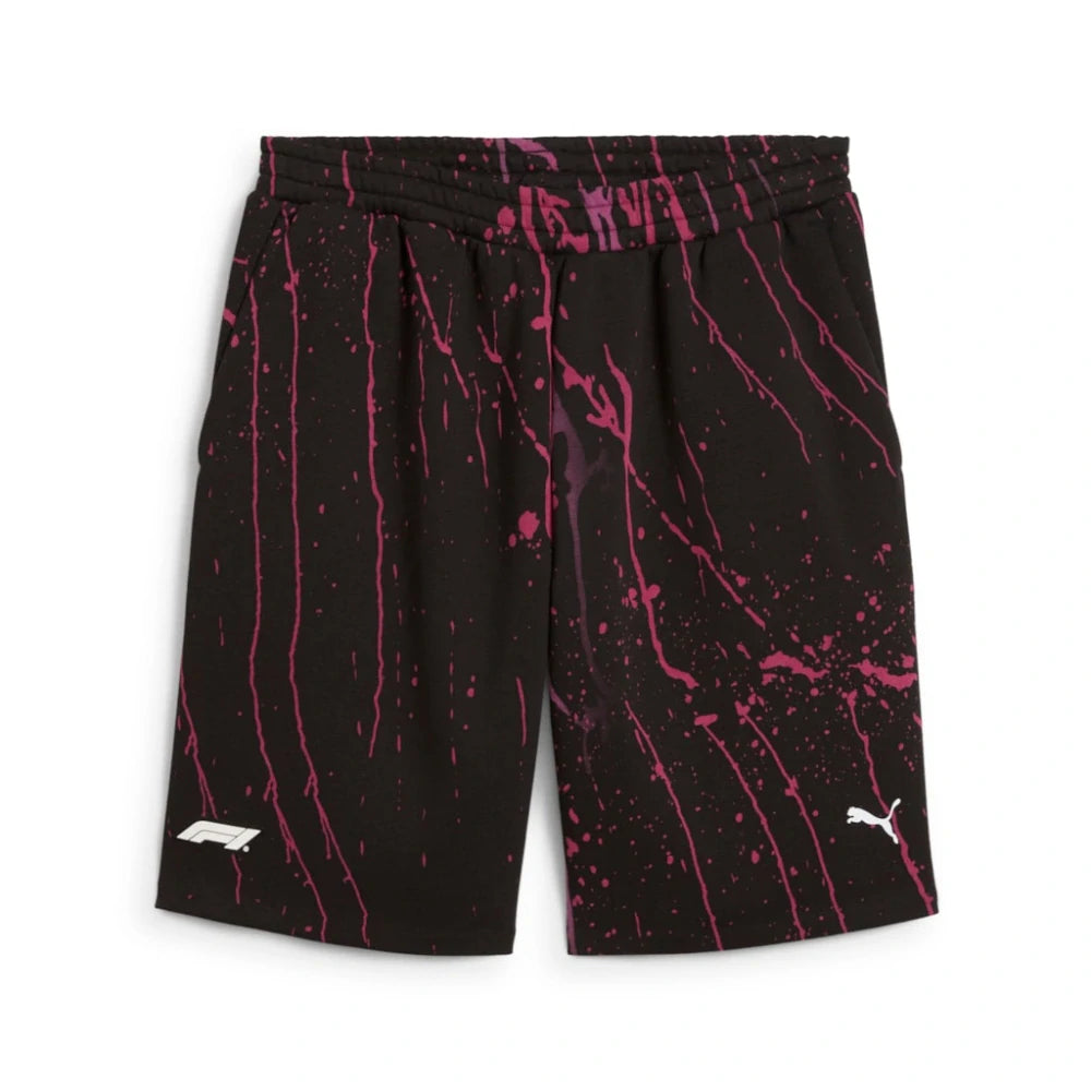 Pantaloni scurți Puma Formula 1 Splash – negru/roz